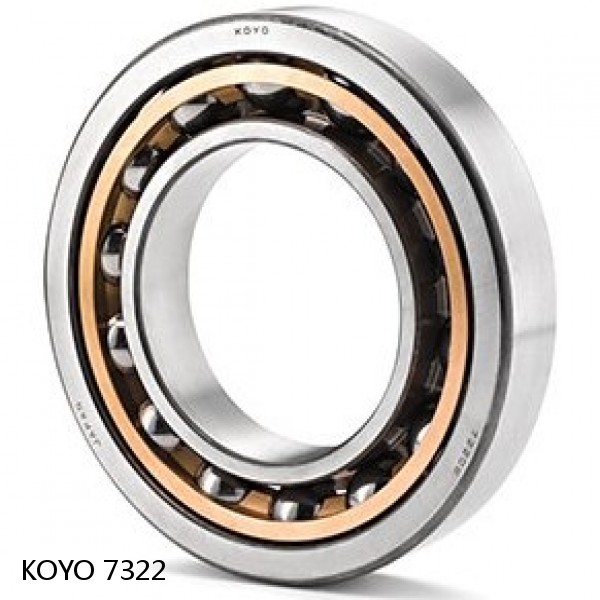 7322 KOYO Single-row, matched pair angular contact ball bearings