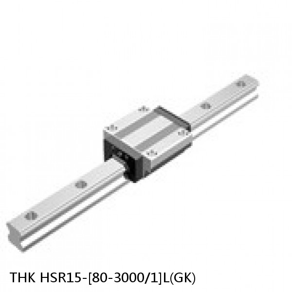 HSR15-[80-3000/1]L(GK) THK Linear Guide (Rail Only) Standard Grade Interchangeable HSR Series