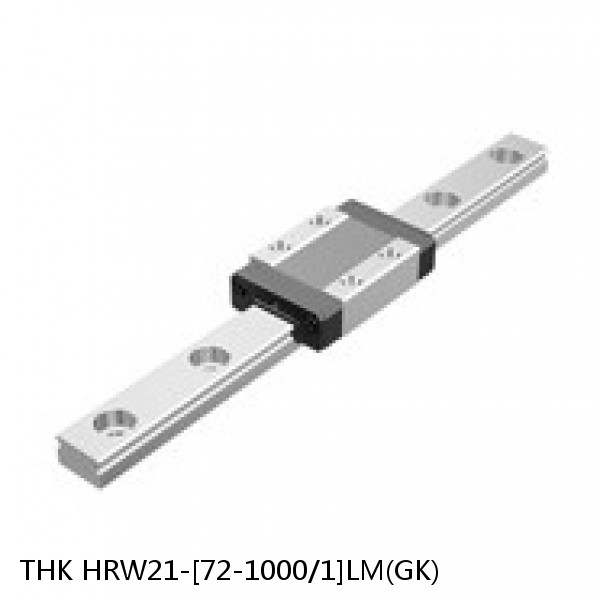 HRW21-[72-1000/1]LM(GK) THK Wide Rail Linear Guide (Rail Only) Interchangeable HRW Series #1 small image